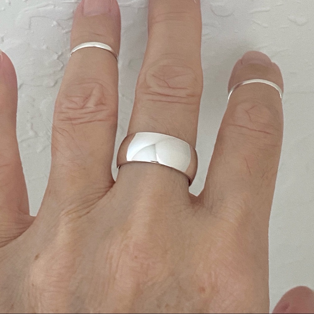 Sterling Silver Unisex 8mm Band, Wedding Band